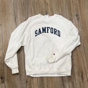 Champion White Crewneck Men's Sweater